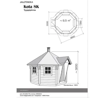 Grillikota 8k tuo pohjoisen tunnelmaa. Tilaa Lapin kotalaavu pihallesi