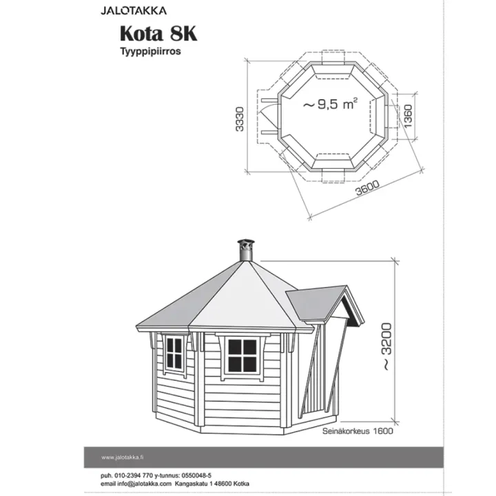 Grillikota 8k tuo pohjoisen tunnelmaa. Tilaa Lapin kotalaavu pihallesi