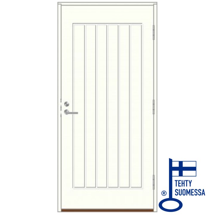 LOKKI Nestori ulko-oven rakenne 78 mm eristetty matalaenergiarakenne