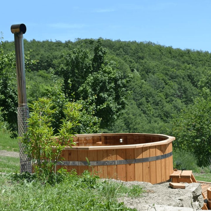 Puukylpytynnyri 4-12 henkilölle. Edullinen palju puusta, tee se itse mallisito. Monta kokoa!