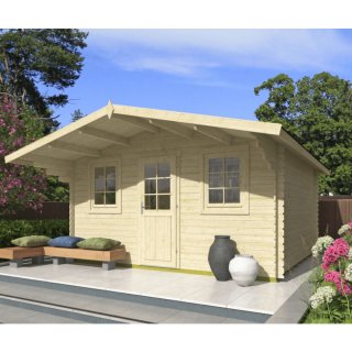 Hirsimökki Claara 15,7 m2. 70 mm hirrenvahvuus.