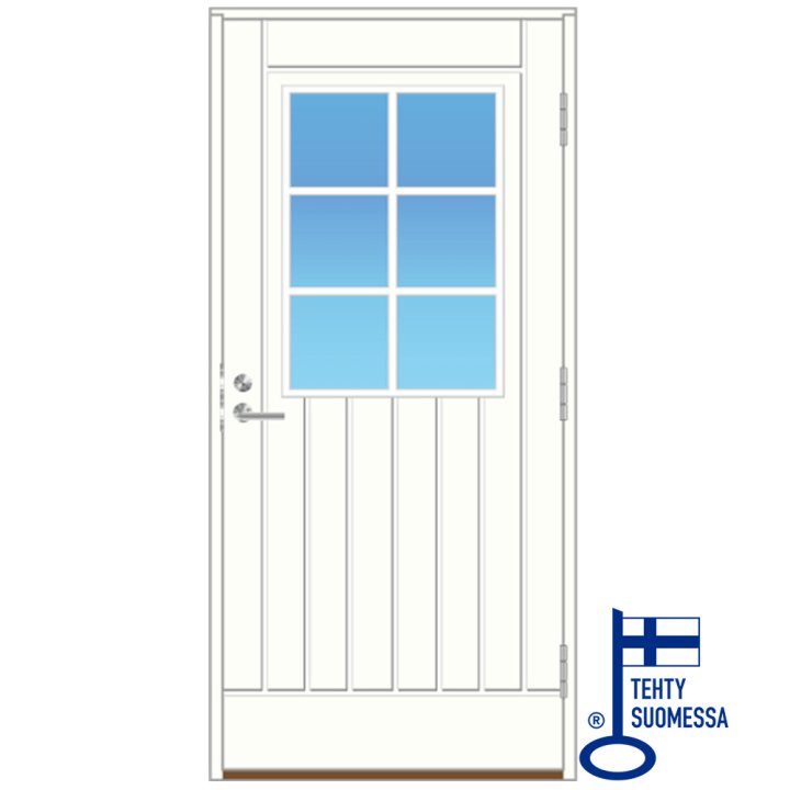 LOKKI Hilja ulko-oven rakenne 78 mm EPS matalaenergiarakenne