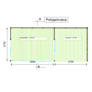Edullinen kesäolohuone Terassilla. Grillikatos yleisiin paikkoihin