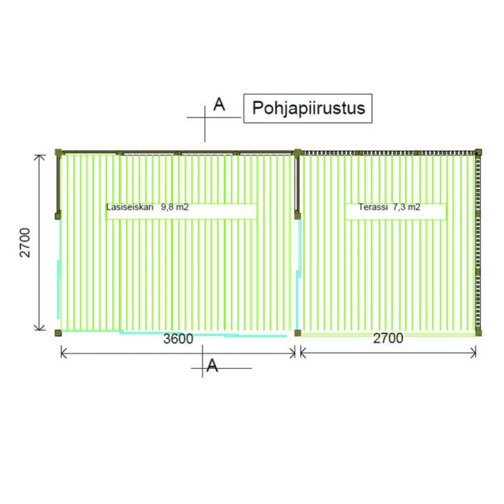 Edullinen kesäolohuone Terassilla. Grillikatos yleisiin paikkoihin
