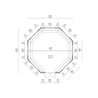 17 m² huvimaja grillillä ja huuvalla – Täydellinen grillikatospaketti
