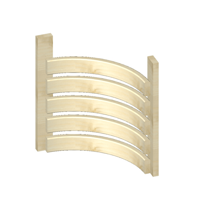 Kaarielementti kuusi – väliritilä ja selkänoja Suomilaude 24x26 cm Kaarielementti kuusi – väliritilä ja selkänoja Suomilaude 24x26 cm