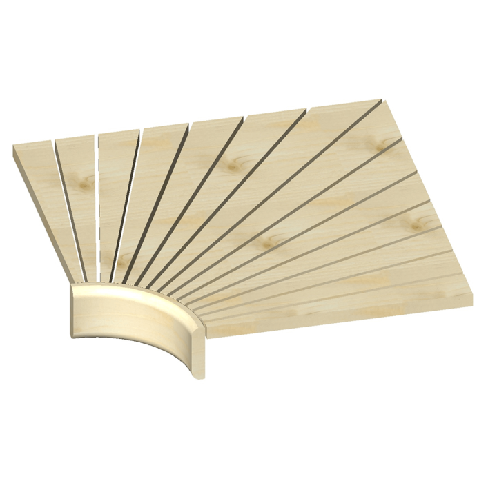 Kulmaelementti kuusi – Suomilaude kaareva lauderatkaisu Kulmaelementti kuusi – Suomilaude kaareva lauderatkaisu