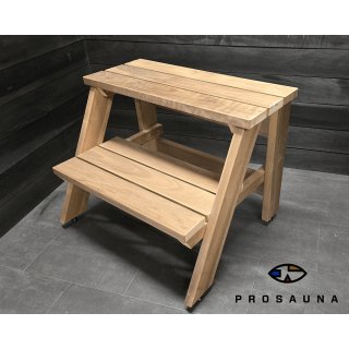 Jakkara 2-askel lämpöhaapa – monikäyttöinen saunajakkara | LokkiTuote.fi