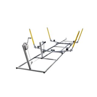 Venetelakka 750 kg – käsivinssi, 9 m kiskot, säädettävä