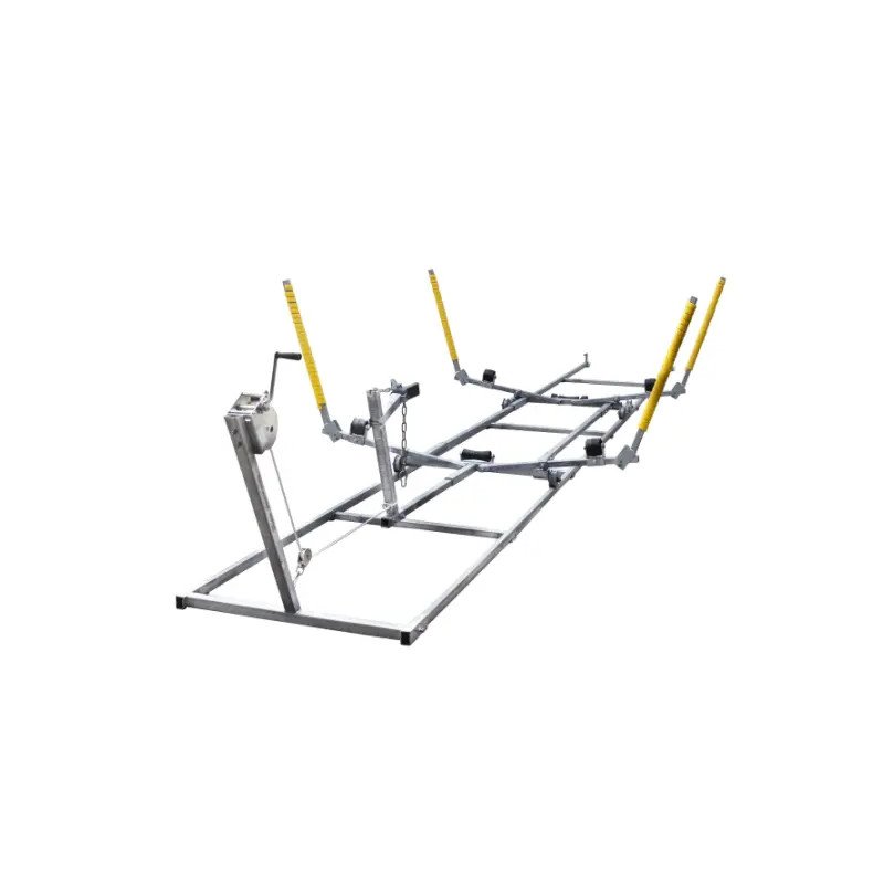 Venetelakka 750 kg – käsivinssi, 9 m kiskot, säädettävä