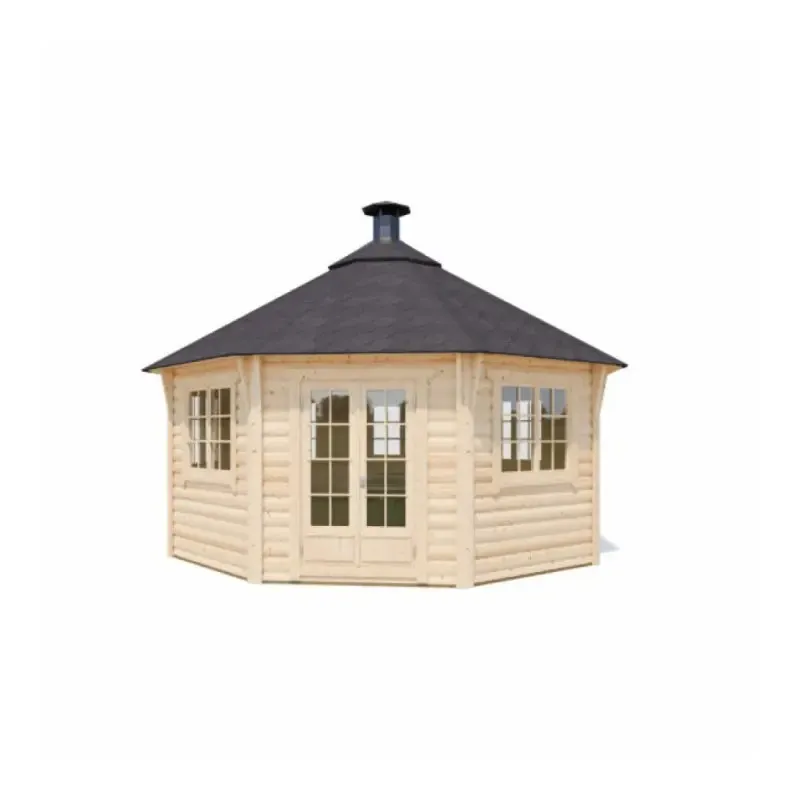 17 m² huvimaja grillillä ja huuvalla – Täydellinen grillikatospaketti