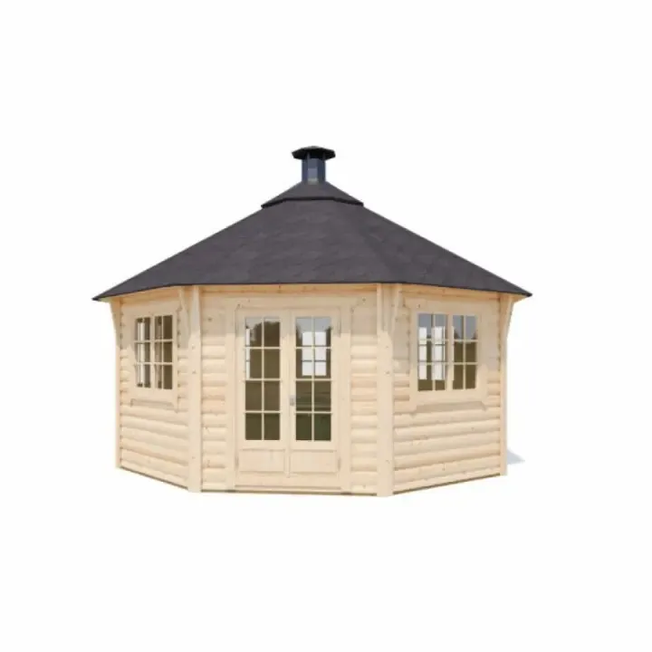 17 m² huvimaja grillillä ja huuvalla – Täydellinen grillikatospaketti