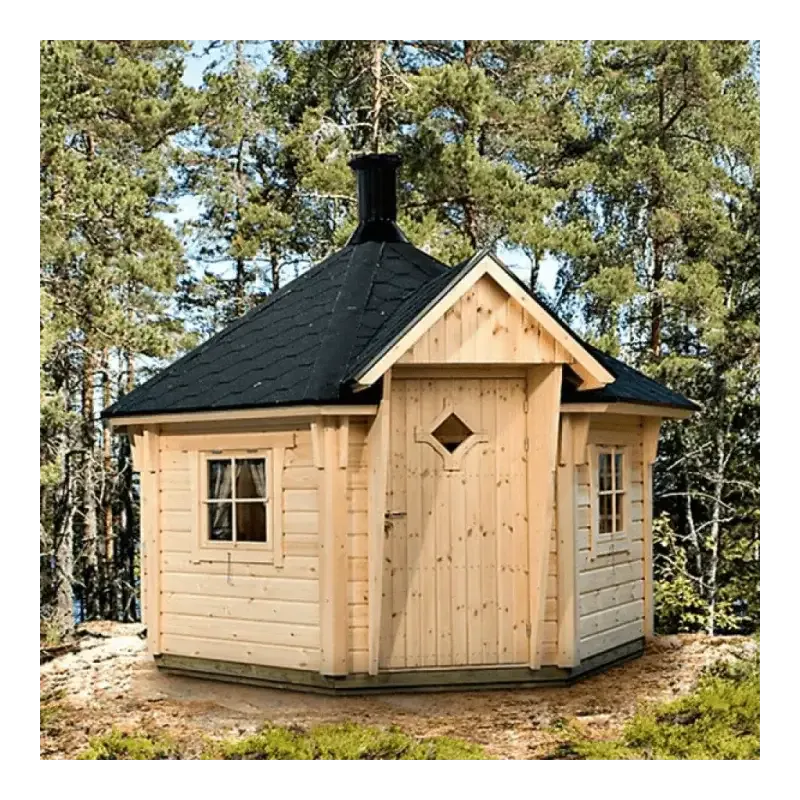 Grillikota 8k tuo pohjoisen tunnelmaa. Tilaa Lapin kotalaavu pihallesi