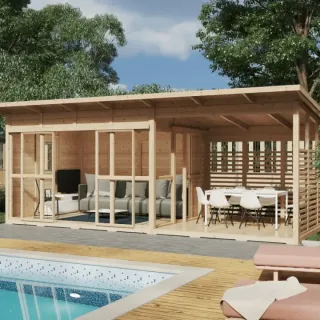 Iso grillikatos Kesäolohuone Villa Kaunissaari: Helppo Asennus.