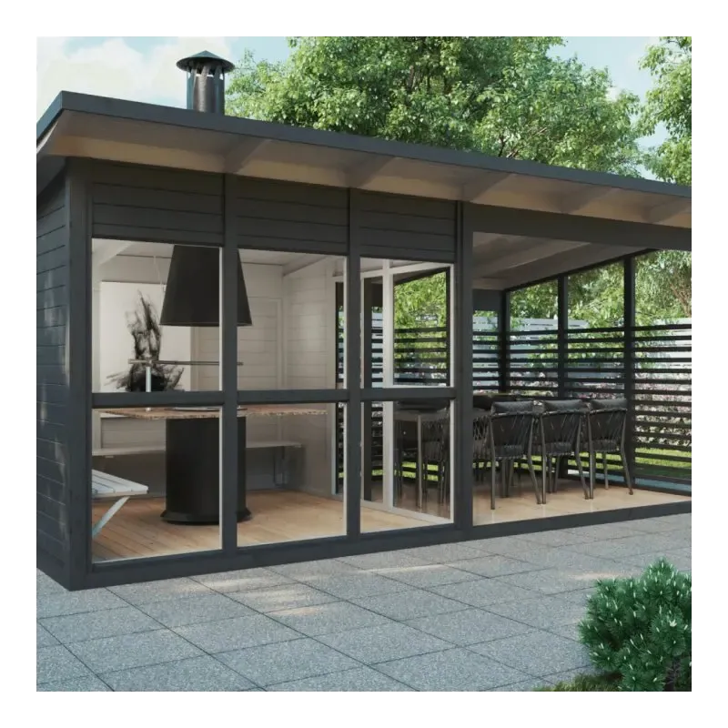 Täydellinen kesäkeittiö ja tilava kesähuone - Grillikatos Villa Havouri