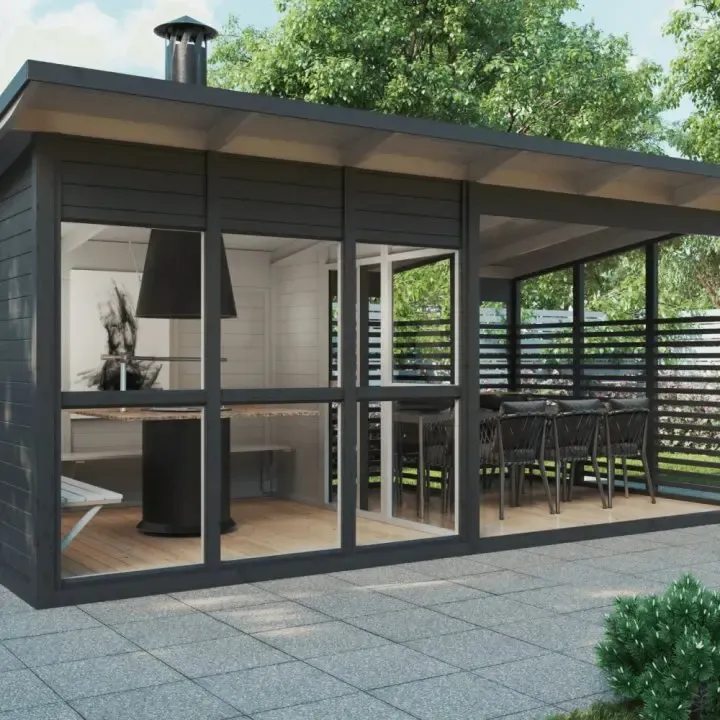 Täydellinen kesäkeittiö ja tilava kesähuone - Grillikatos Villa Havouri