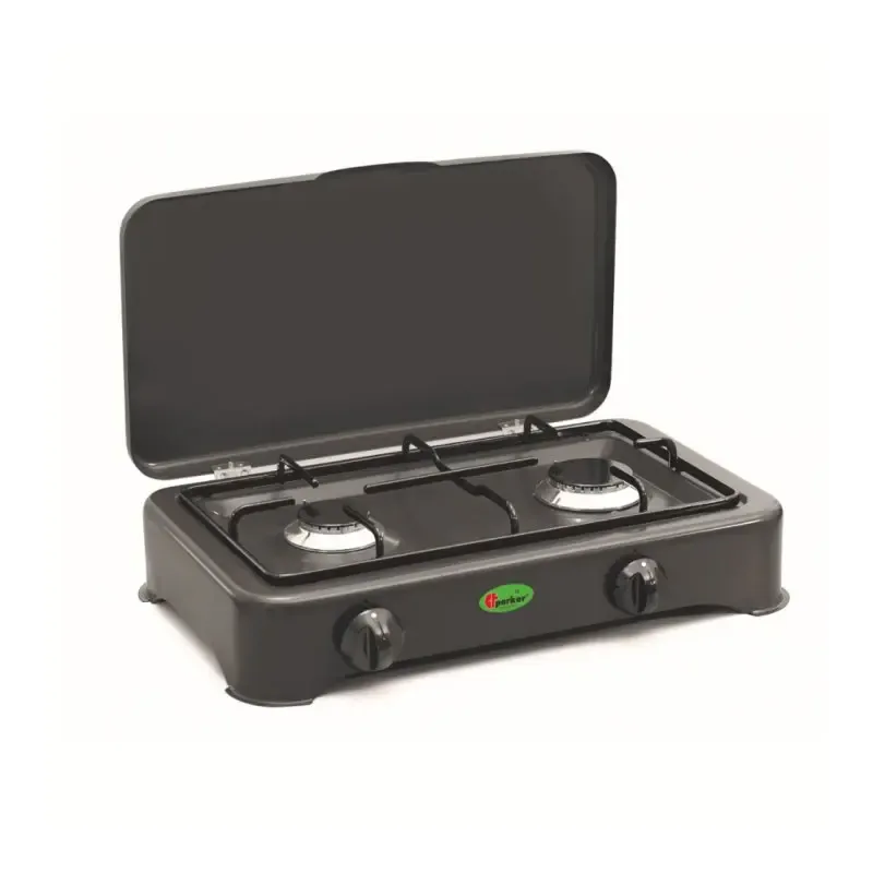 Kaasuliesitaso Parker 2-liekkinen, grafiitinmusta 2-polttimoinen pöytäliesi.