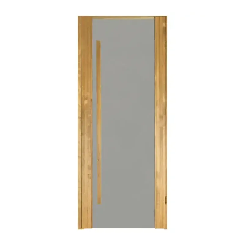 Sarastus saunan ovi – mittatilaustyönä tehty lasinen ja massiivinen saunan ovi