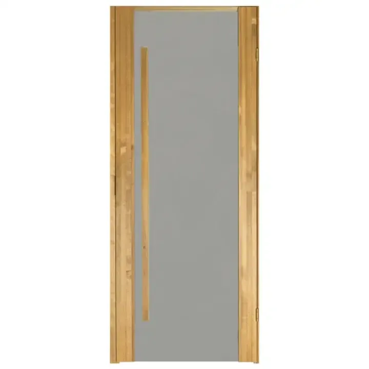 Sarastus saunan ovi – mittatilaustyönä tehty lasinen ja massiivinen saunan ovi