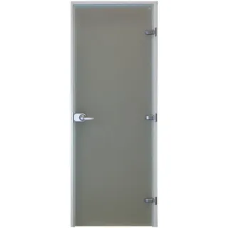 Lasinen pesuhuoneen ovi – satiinilasi, lukolla varustettu väliovi