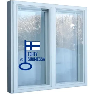LOKKI Puu/alumiini-ikkuna. välikarmi keskellä- Edullinen avattava ikkuna
