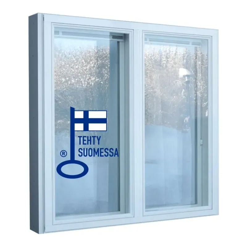 LOKKI Puu/alumiini-ikkuna. välikarmi keskellä- Edullinen avattava ikkuna