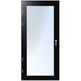 LOKKI Puu/alumiini parvekeovi kokolasinen. Valkoinen, 9x21, vasenkätinen, karmi 170 mm.