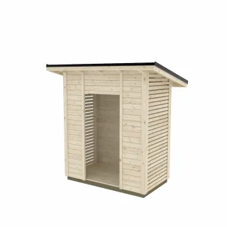 Pieni puuvaja 2,5m2-halpa polttopuuvarasto Lokkituotteelta