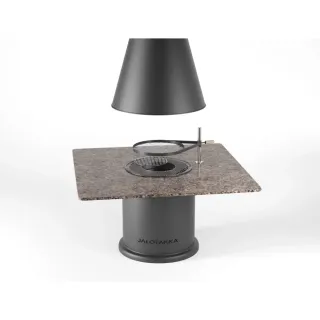 Apetit-Pöytägrilli JTG/4 huuvalla, Graniittisella tasolla edestä päin kuvattu