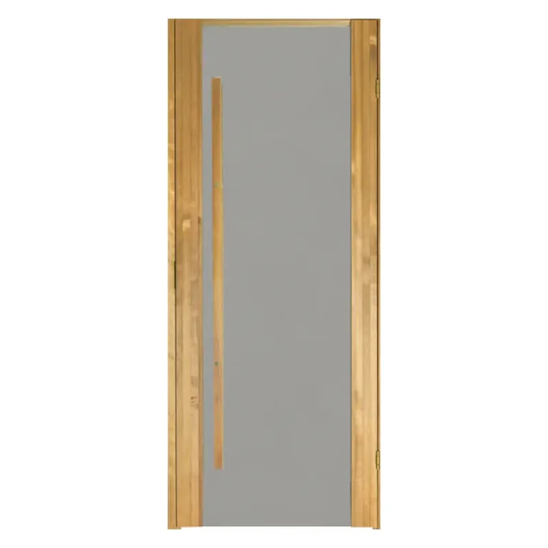 Saunan ovi tervaleppä, kirkkaalla lasilla, 7 x 19, Oikea kätinen katsottuna edestä päin