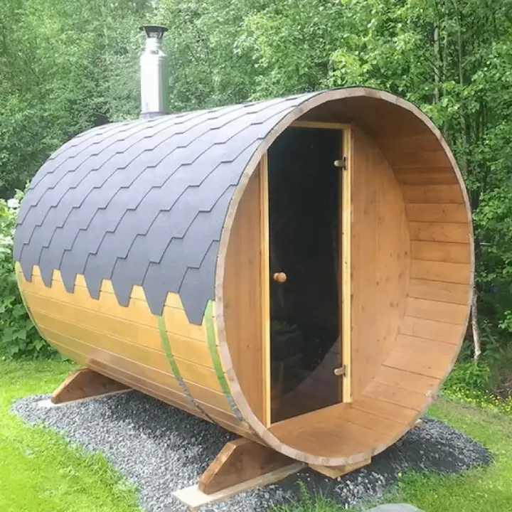 Puinen tynnyrisauna, suosituin pihatynnyrisaunamallimme!