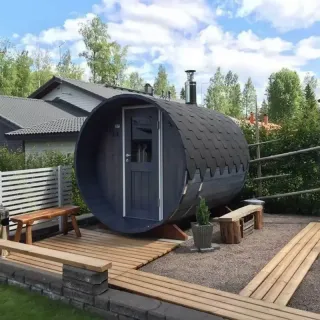 Puuovi. Lisävaruste tynnyrisaunaan + 80 €