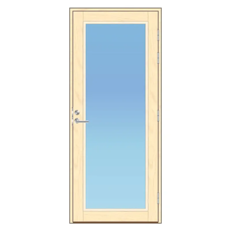 LOKKI 10x21 mökkiovi. 92 mm karmi. Oikea. 2k-lasi. Abloy LC190 lukkorunko