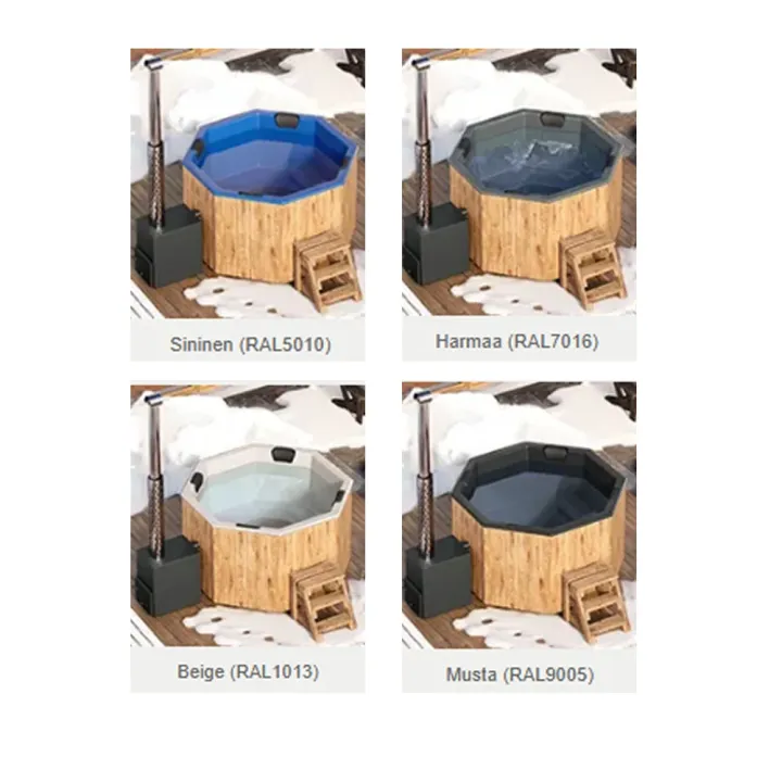 kahdeksankulmainen kylpytynnyri 6 henkilölle, 1200 Litraa värivaihtoehdot