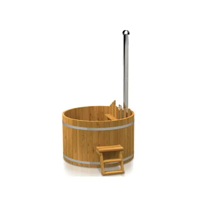 Puukylpytynnyri kamiina sisäpuolella, 1300 - 3600 litraa. Edullinen puupalju, lämpöpuusta