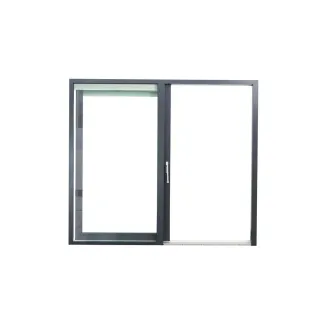 Liukuovi, puu-alumiininen, musta, 1990 x2090 mm. 210mm karmilla, kahvat molemmin puolin