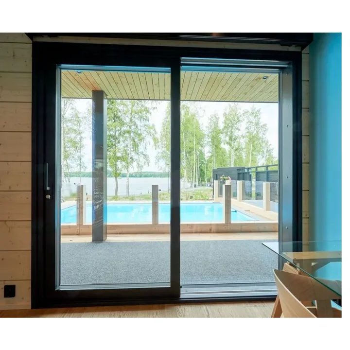 Liukuovi, puu-alumiini, musta, 1790 x2090 mm, sisäpuolelta kuvattuna