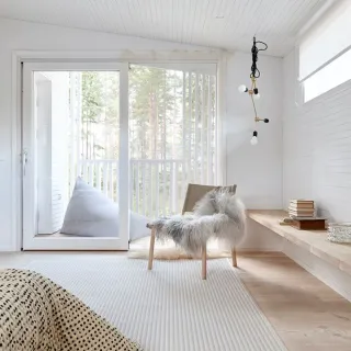 Liukuovi, puu-alumiini, valkoinen, 1790 x 1990 mm, sisäpuolelta katsottuna