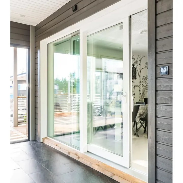 Liukuovi, puu-alumiini, valkoinen, 1790 mm x 1990 mm, ulkopuolelta katsottuna