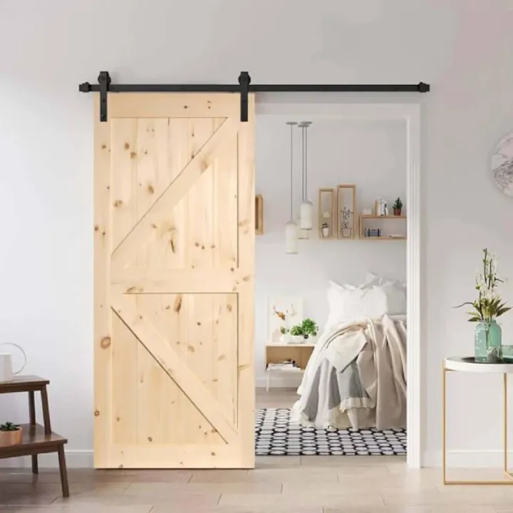 LADON Ovi – Puinen sisäliukuovi soft close -mekanismilla | Rustiikkinen ladon liukuovi kiskolla 914mm