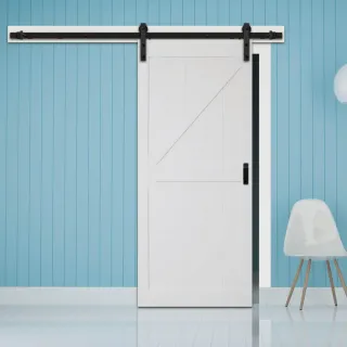 LADON Ovi -liukuovipaketti Valkoinen 914 mm – sisäliukuovi soft close -kiskolla, mdf pintainen ovi