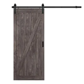 LADON Ovi -liukuovipaketti Kaskisavu – tumma sisäliukuovi soft close -kiskolla