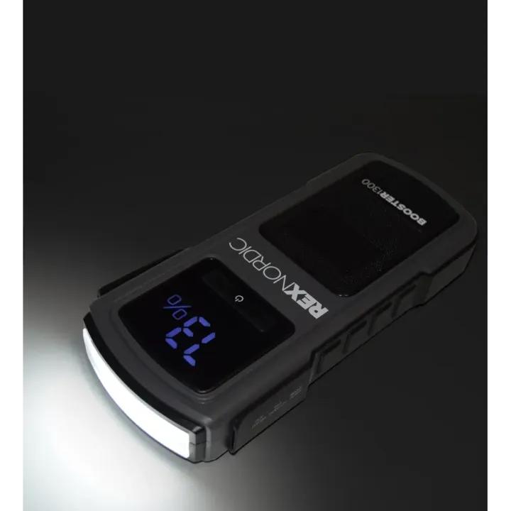 Rex Nordic Booster 1300 apukäynnistimen LED‑valo pimeässä