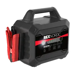 Rex Nordic Booster 7000 apukäynnistin – 12/24 V jump starter, 2000 A käynnistysvirta ja 7000 A huippuvirta