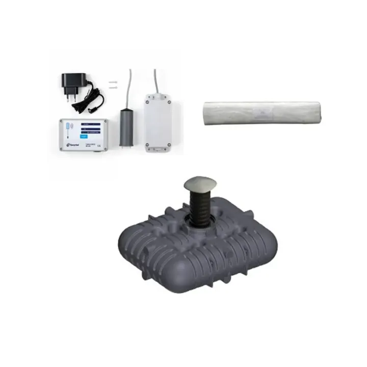 Paketti, joka sisältää Umpisäiliöpaketti Erikoismatala IISI 6100, täyttymishälyttimen ja ankkurointipakkauksen