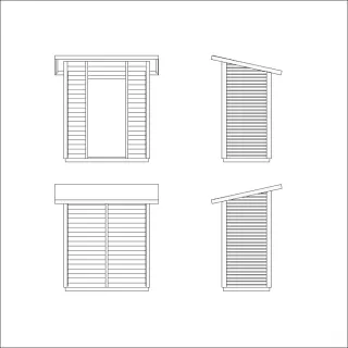 Pieni puuvaja 2,5m2-halpa polttopuuvarasto Lokkituotteelta