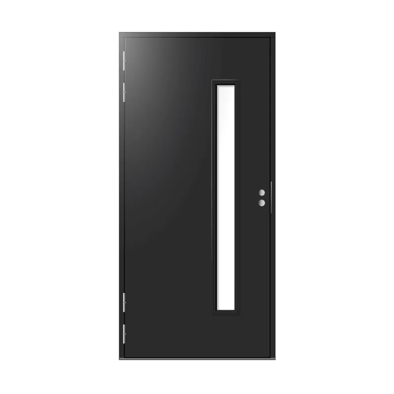 Moderni Ulko-ovi pitkällä lasiaukolla- Ulappa ovi, nopea toimitus.